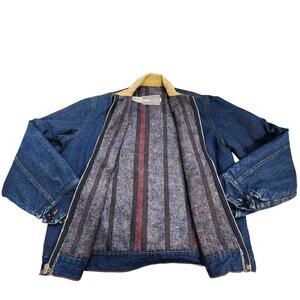 Sears Workwear Mens‎ Vintage Flannel Lined Denim Jacket Size Large Tall Corduroy